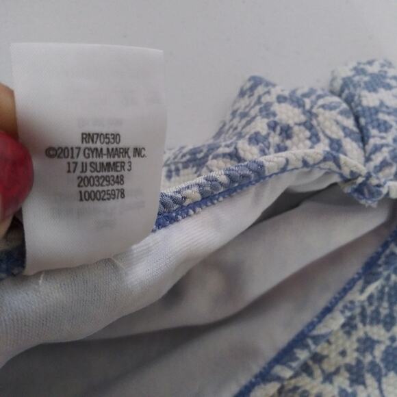 Janie and Jack Blue Floral Ruffle 2 Piece Swim Suit Size 12 - 18 M - Picture 6 of 11